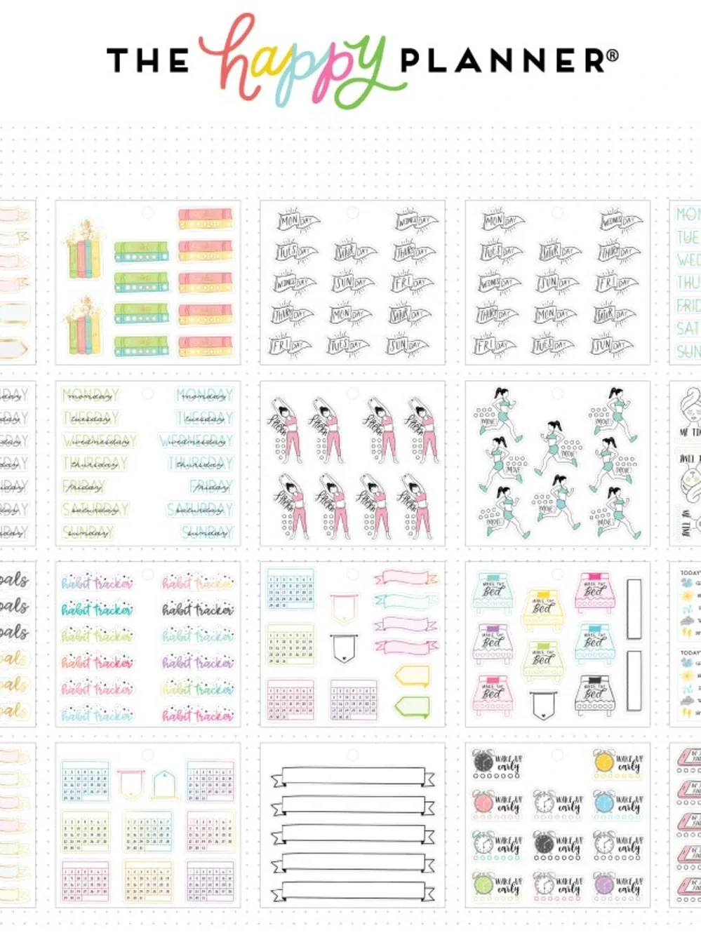 The Happy Planner Journaling 320 Pc Sticky Note Set Cardstock Accessory Pack